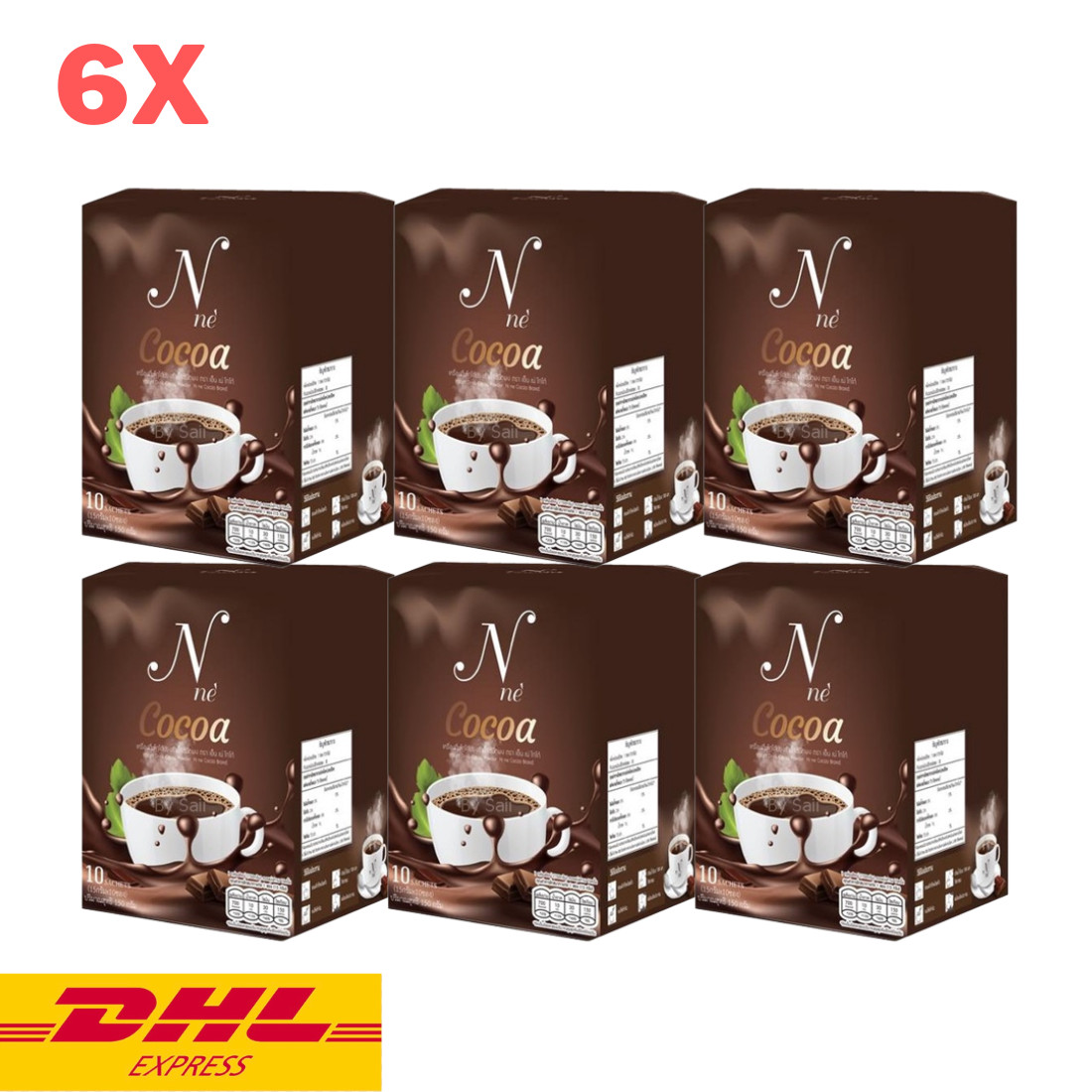 6x N Ne Cocoa Instant Drink Mix Slimming Weight Control Hunger Sugar-free