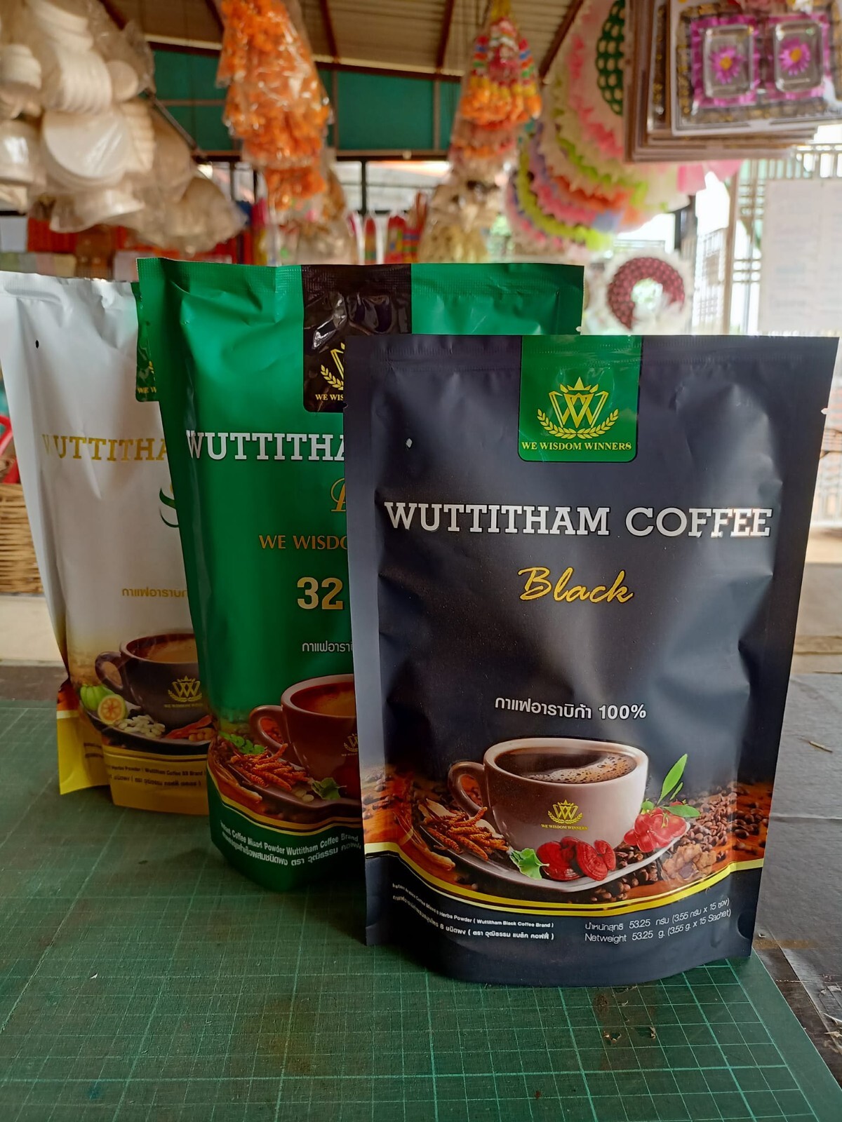 Wuttitham Healthy Instant Coffee 32 in 1 Herbs Mixed Manage WeightControl 3Packs
