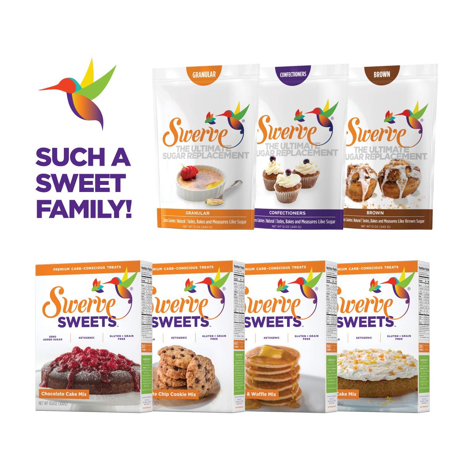 Swerve Granular Sugar Substitute Zero Calorie 48oz