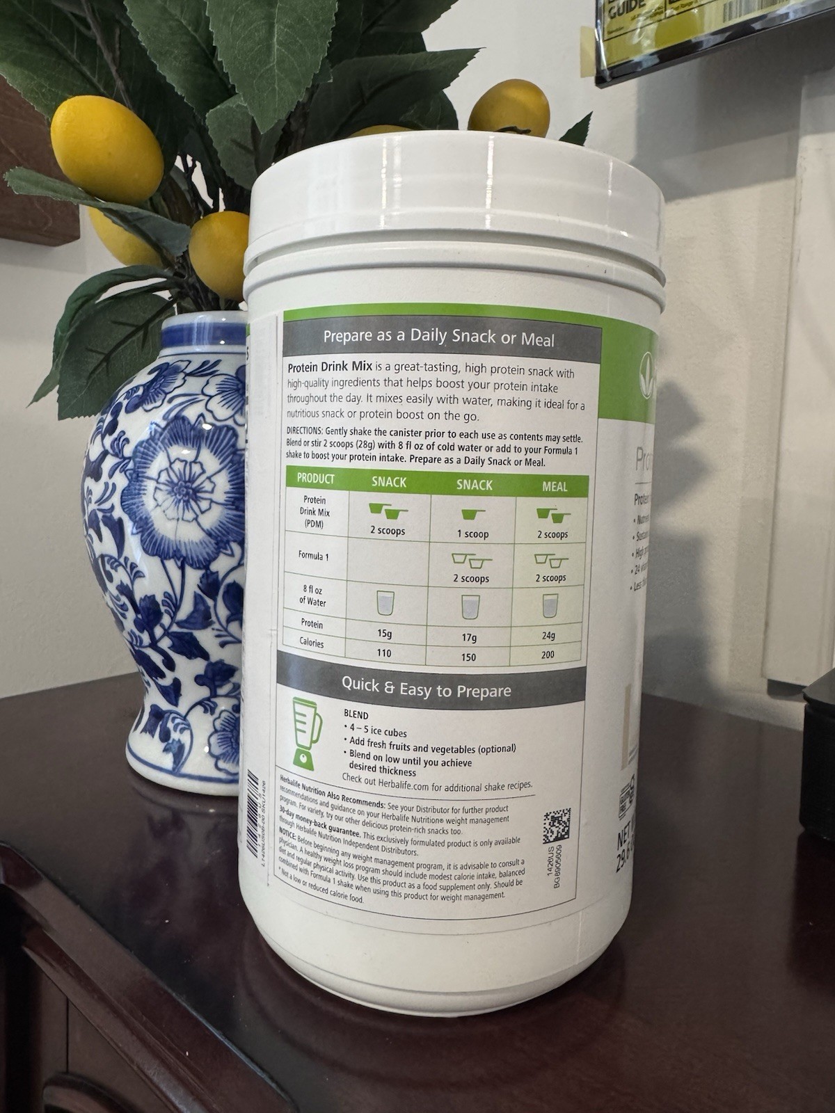 Herbalife Protein Drink Mix -Vanilla, 840g From USA