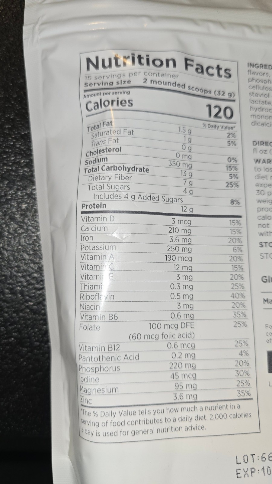 2 Pack Modere Pure Vanilla Meal Replacement 15 Servings Ea Exp 10/26