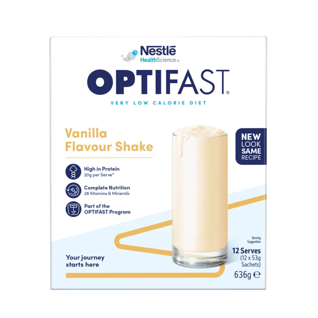 2 x Optifast VLCD Weigth Loss Diet Vanilla Flavour Shake Sachet 12x53g =24 Packs