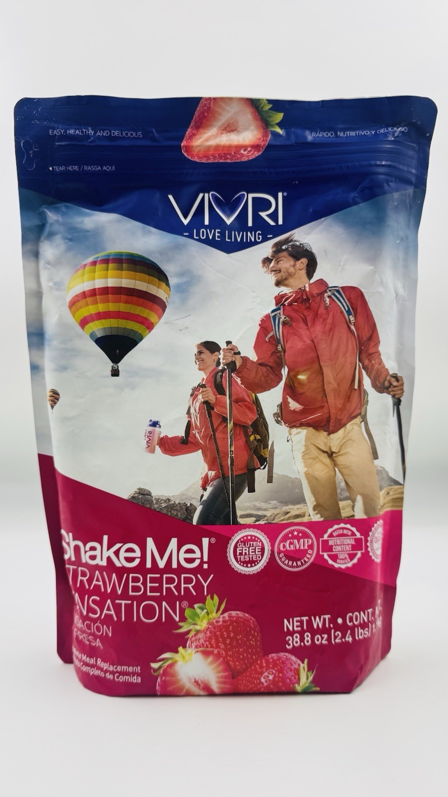 NEW Vivri Shake Me Strawberry Sensation Meal Replacement 38.8 oz. New
