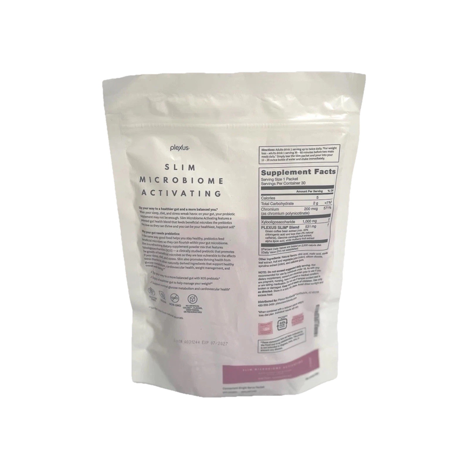 Plexus Slim Microbiome Activating Black Cherry Lime Blossom, 30 serving packs