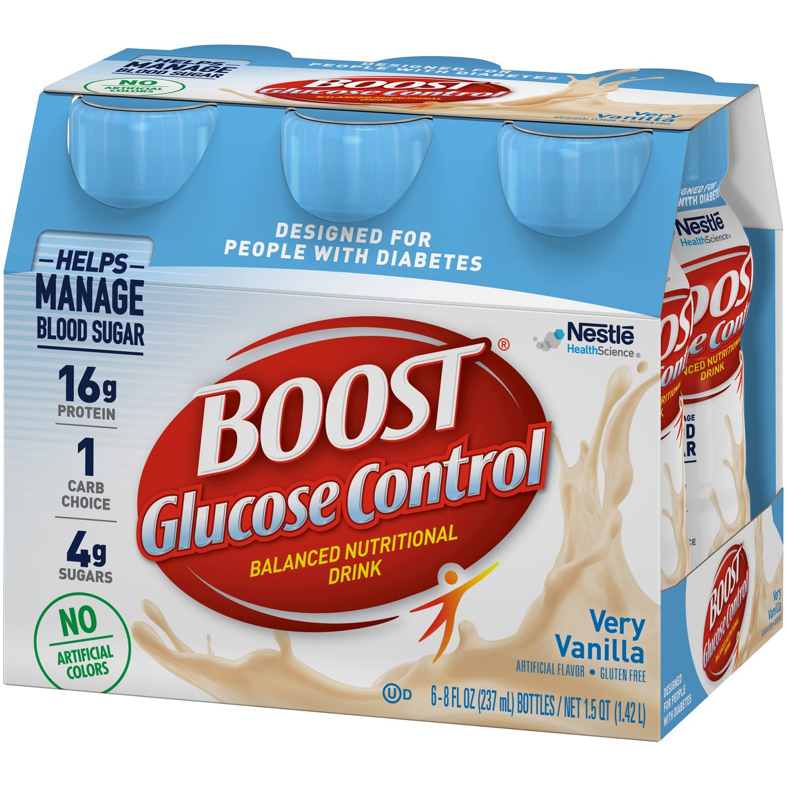 Nestle Boost Glucose Control Balanced Nutritional Drink Very Vanilla 8 oz 24 Ct