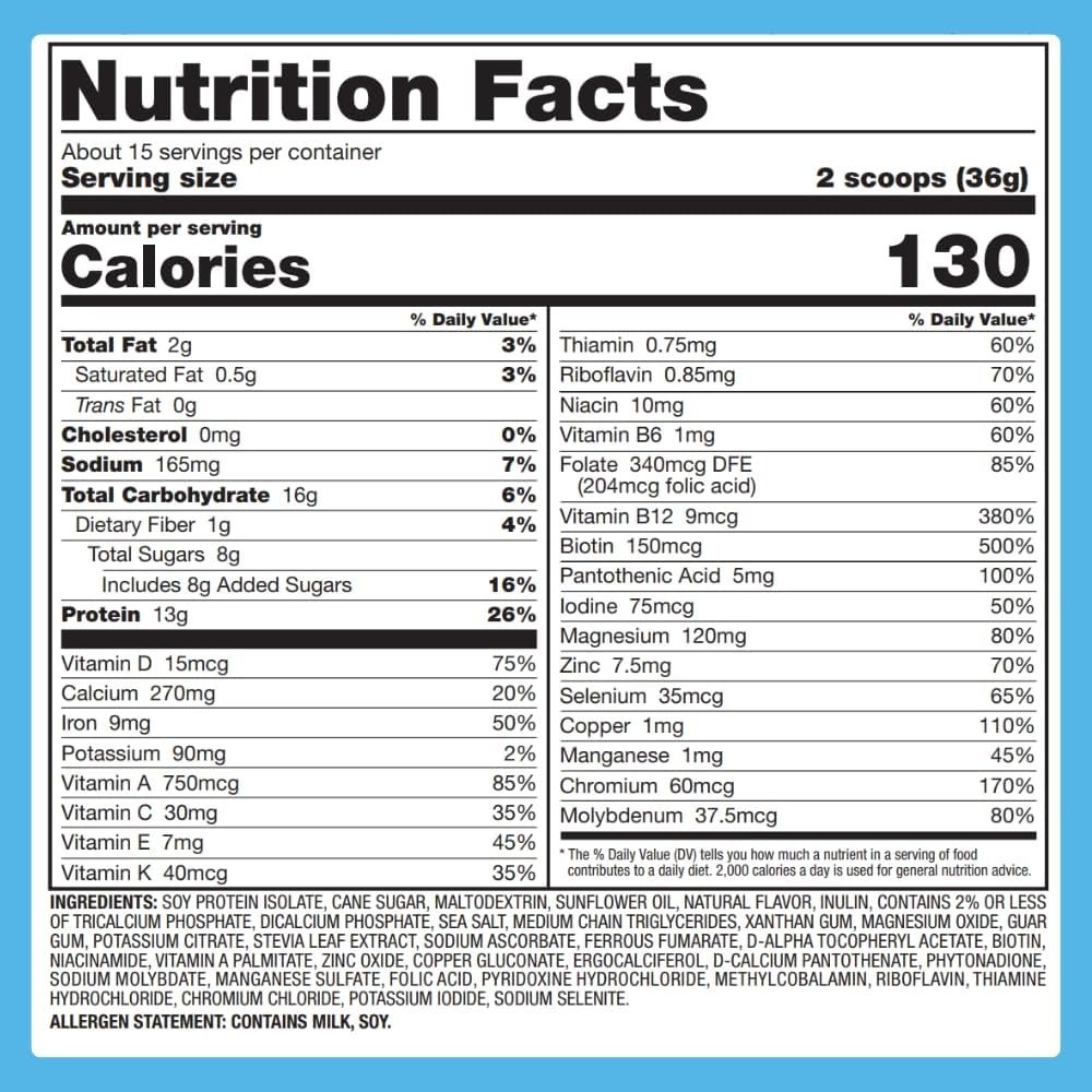 Delicious Vanilla Total Soy Shake, 13g Protein, 1.2 lb – Perfect for Weight Loss