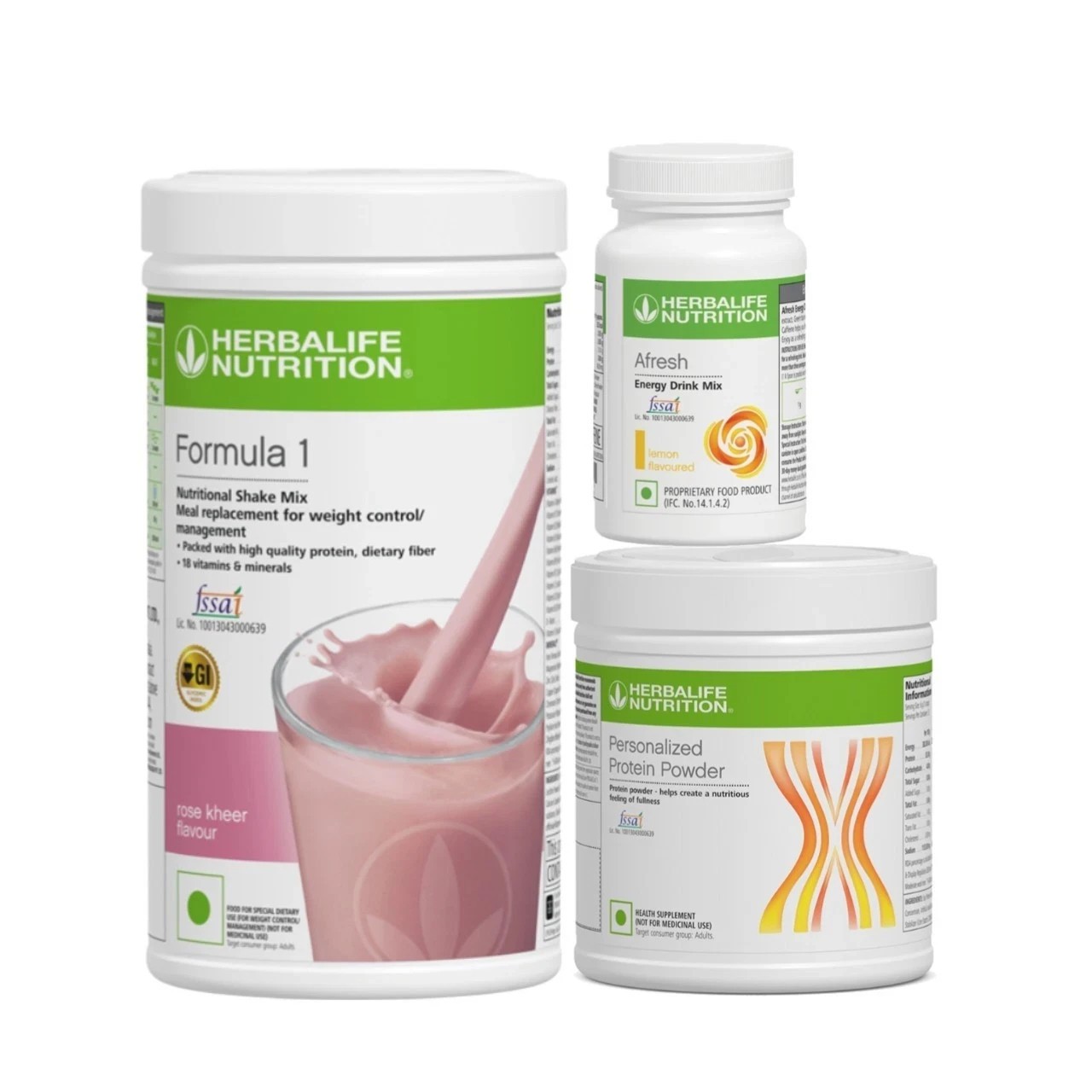 HERBALIFE COMBO SET (ROSE KHEER, PROTEIN 200GM. AFRESH) LONG EXPIRY