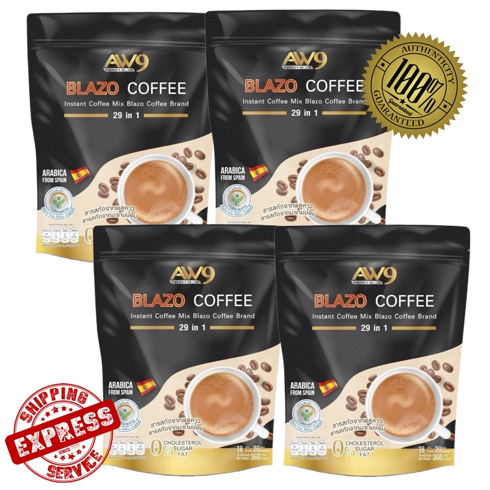 4X BLAZO COFFEE Healthy Instant Coffee 29 IN 1 Arabica Delicious Aroma Fragrant