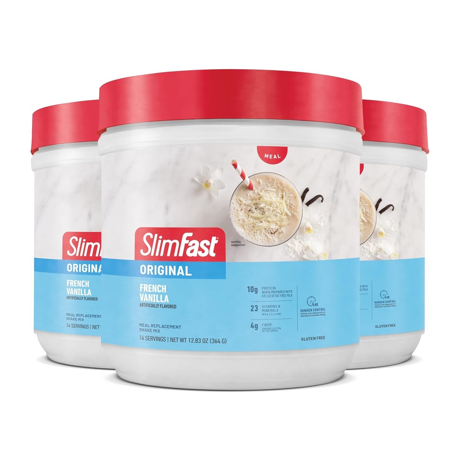 Meal Replacement Shake – French Vanilla, Weight Loss, 14 Servings x 3