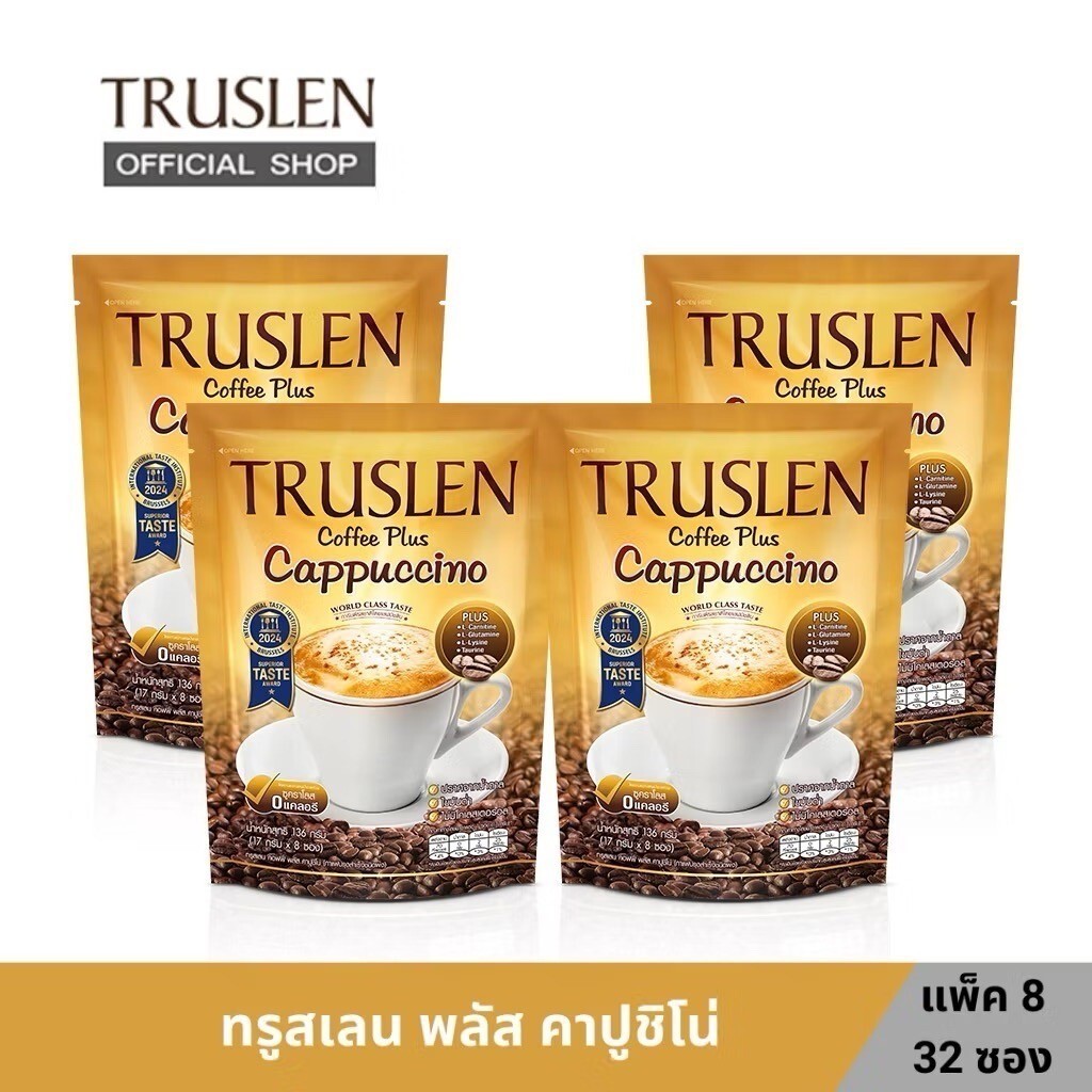 6x Truslen Cappuccino Coffee Plus Instant Coffee Mix Weight Control Healthy Care