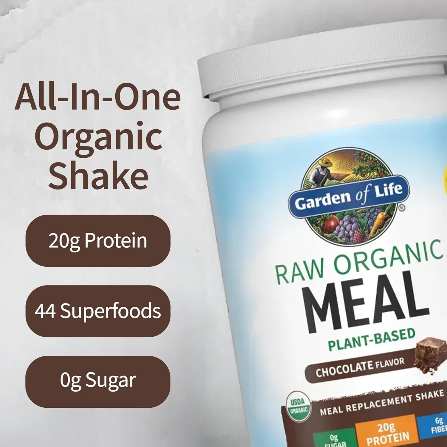 Garden Of Life Raw Meal Replacement Chocolate 1078g 2 Pack Organic Protein Shake