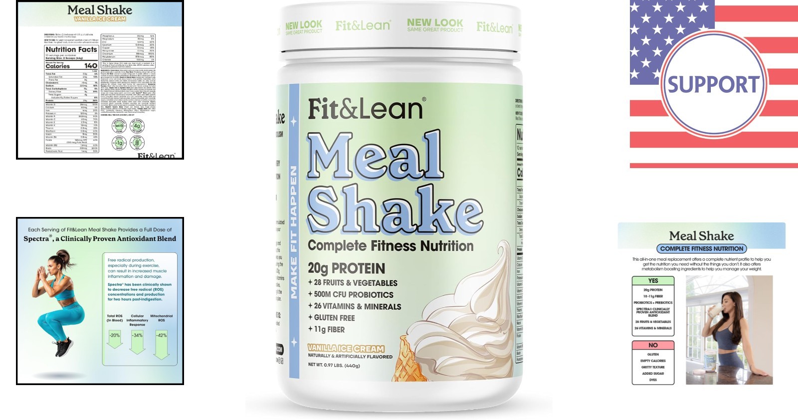 Fortified 16oz Meal Replacement Shake – Supports Metabolism & Digestive Health