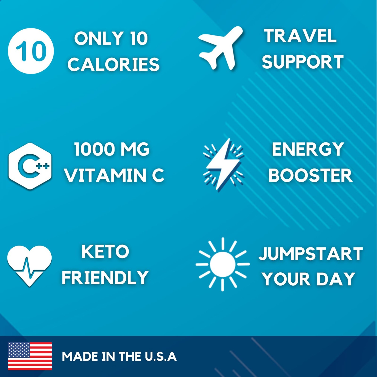 HydroMATE Electrolytes Powder Packets Low Carb 16 Count (Pack of 1), Blue