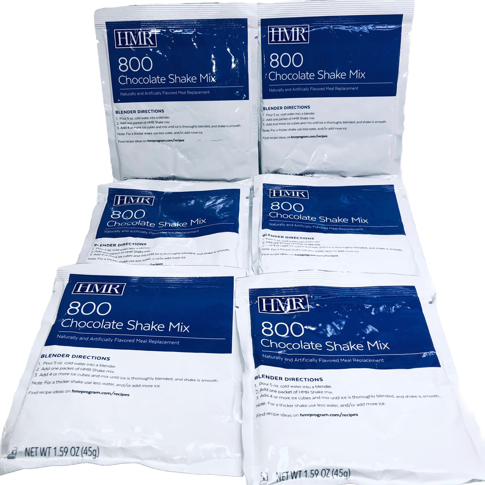 6 Packets of 800 Shake Meal Replacement Mix | Chocolate Shake Powder to Support