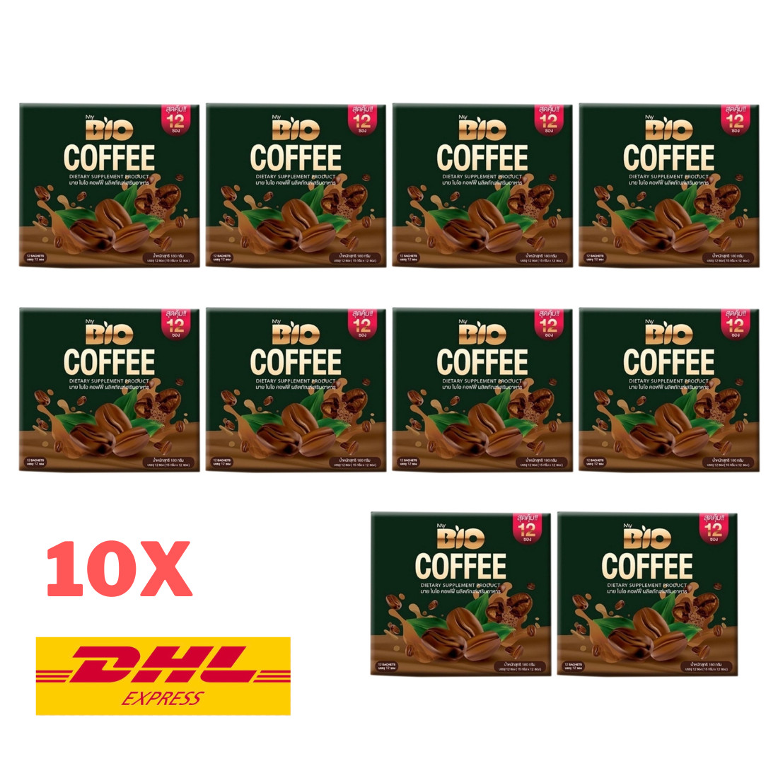 10x BIO Coffee Instant Mix Burn Block Weight Control Slim No Sugar