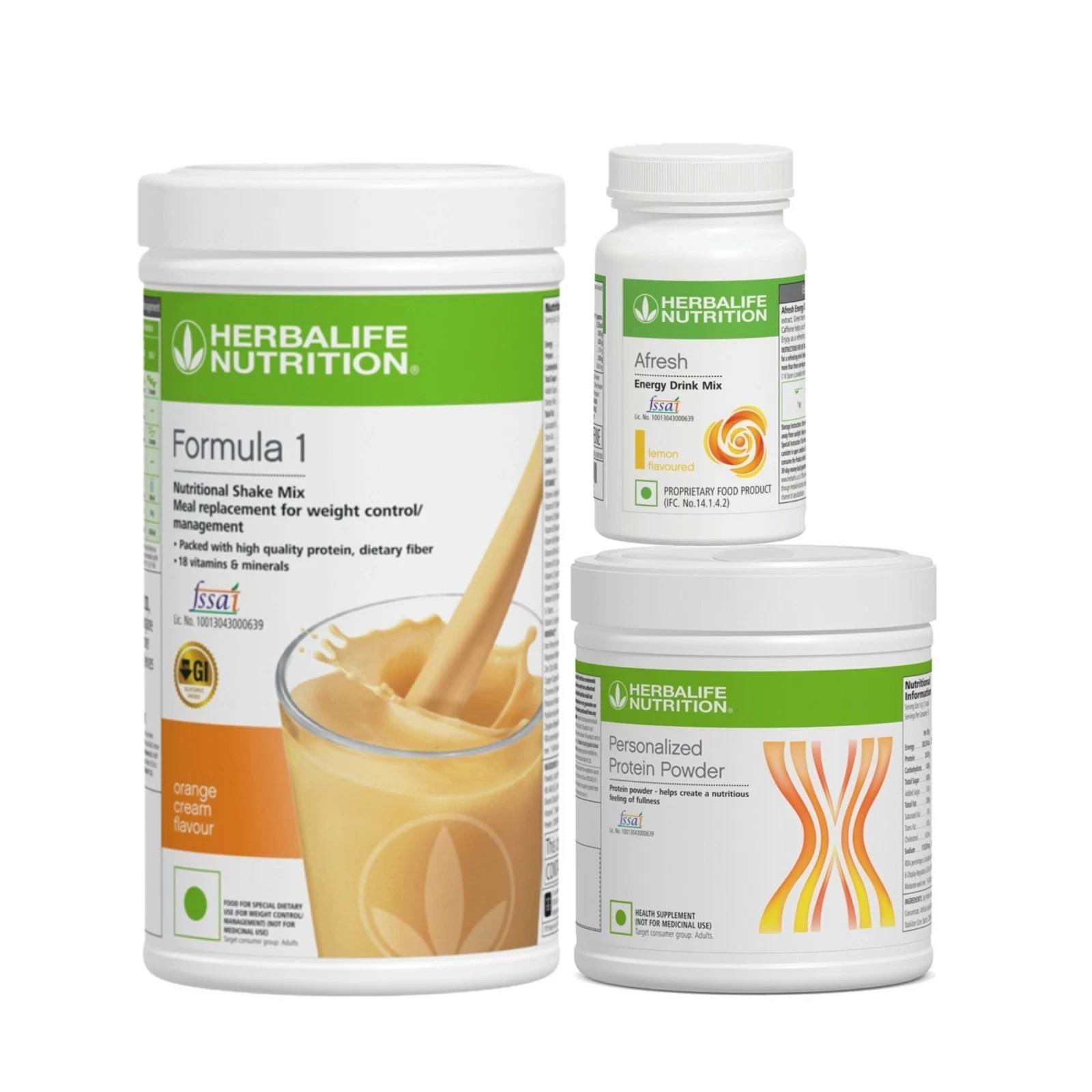 HERBALIFE COMBO SET (ORANGE, PROTEIN 200GM. AFRESH) LONG EXPIRY