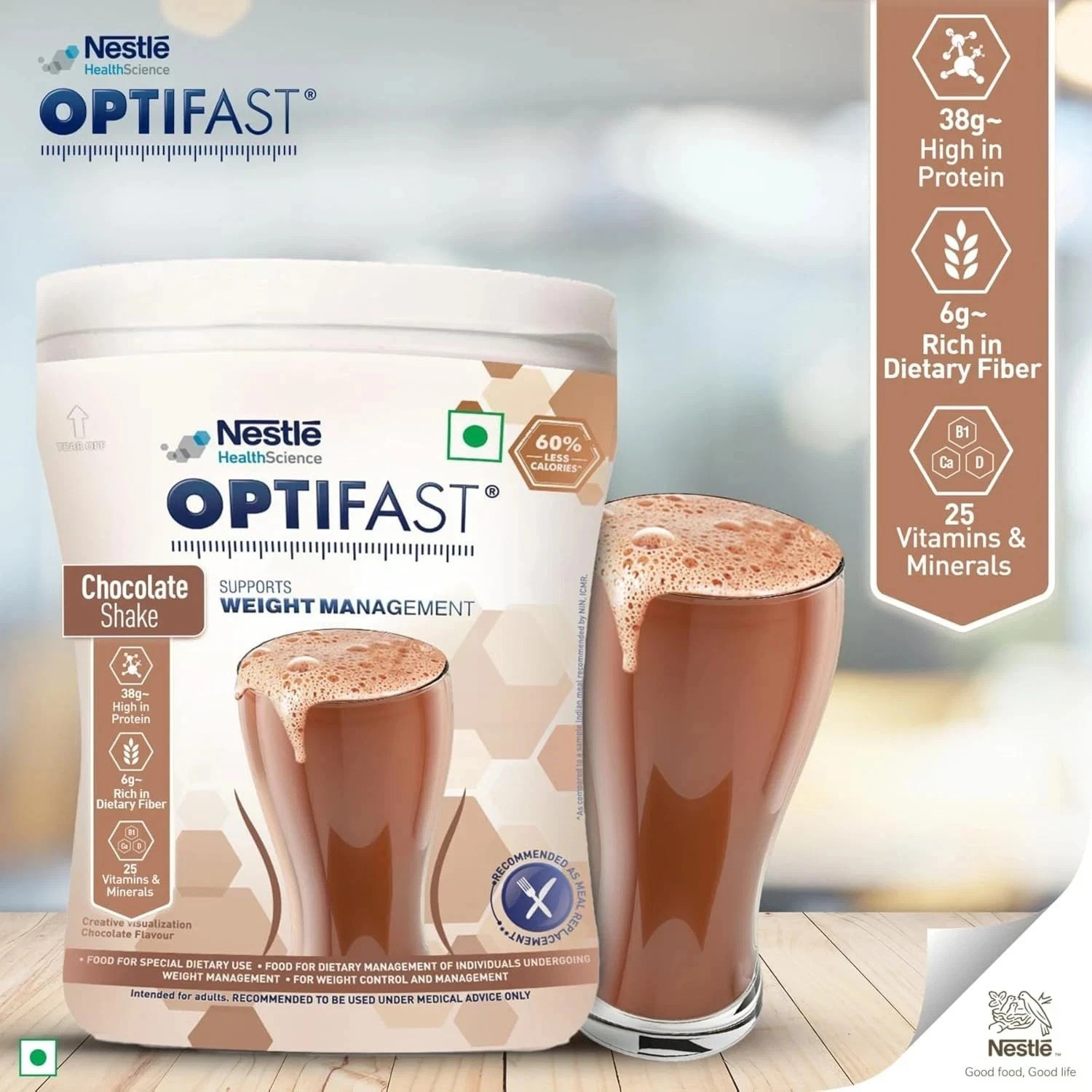 Nestle Optifast Weight Management Shake, Weight Loss Diet, Chocolate 400 gm