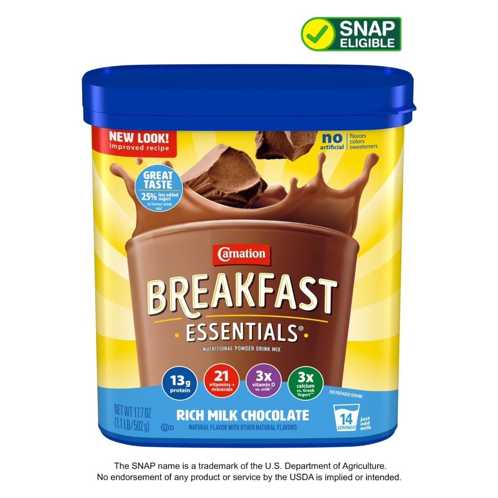 Protein Shake Powder Nutritional Drink Mix Rich Milk Chocolate Flavor Breakfast
