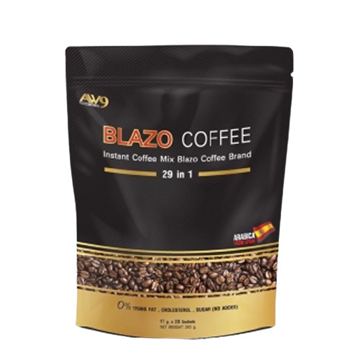 Blazo Coffee Instant Coffee Mix 29 IN 1Herbs Vitamin B6 Slimming Healthy x3Packs