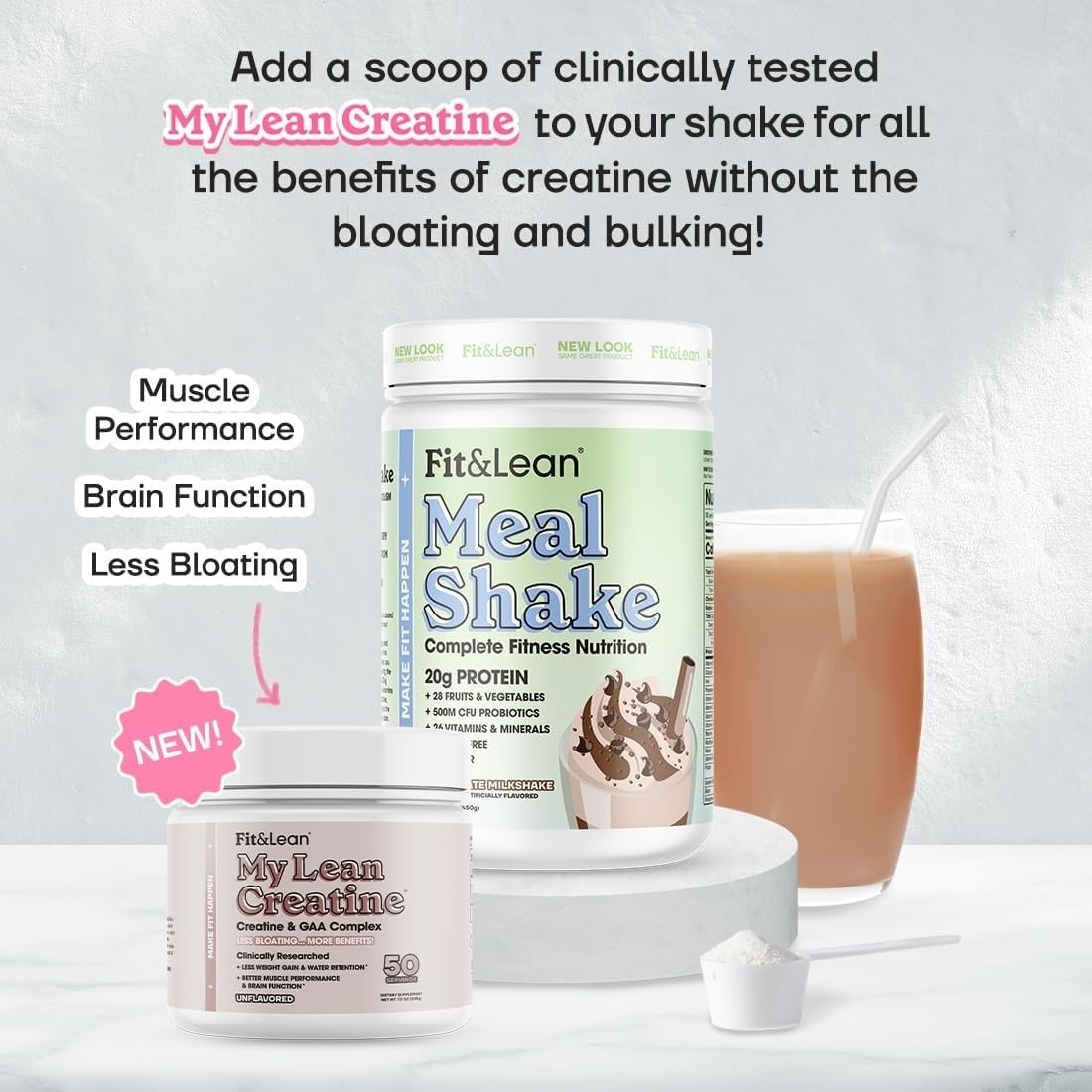 All-Natural Meal Replacement Shake: High Fiber, Probiotics, 10 Servings, 16oz