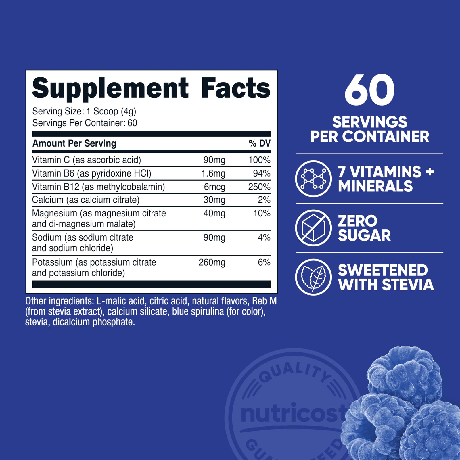 Nutricost Electrolyte Complex Powder (60 8.4 Ounce (Pack of 1), Multicolor