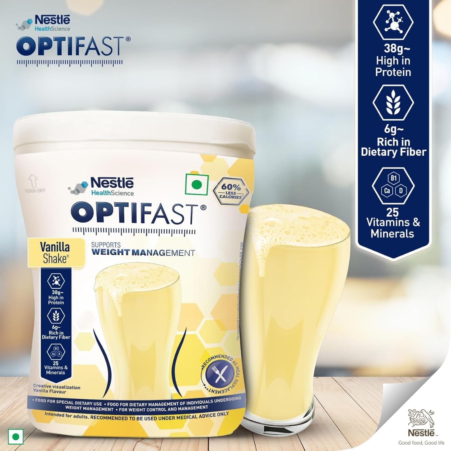 Nestle Optifast Weight Management Shake, Weight Loss Diet, Vanilla 400g