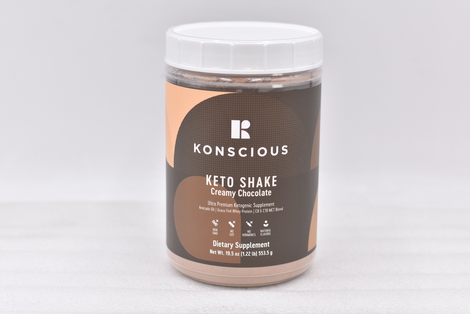 Konscious Keto Shake Creamy Chocolate Ketonic Supplement 17.40oz EXP:12/26