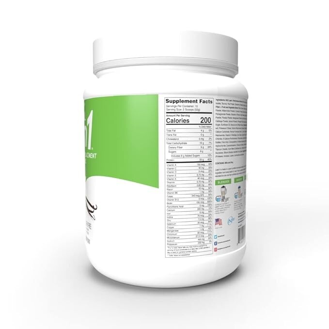 Nutrition 53 Lean 1 Fat Burning Protein Shake, Vanilla Flavor, 15 Serving Tub