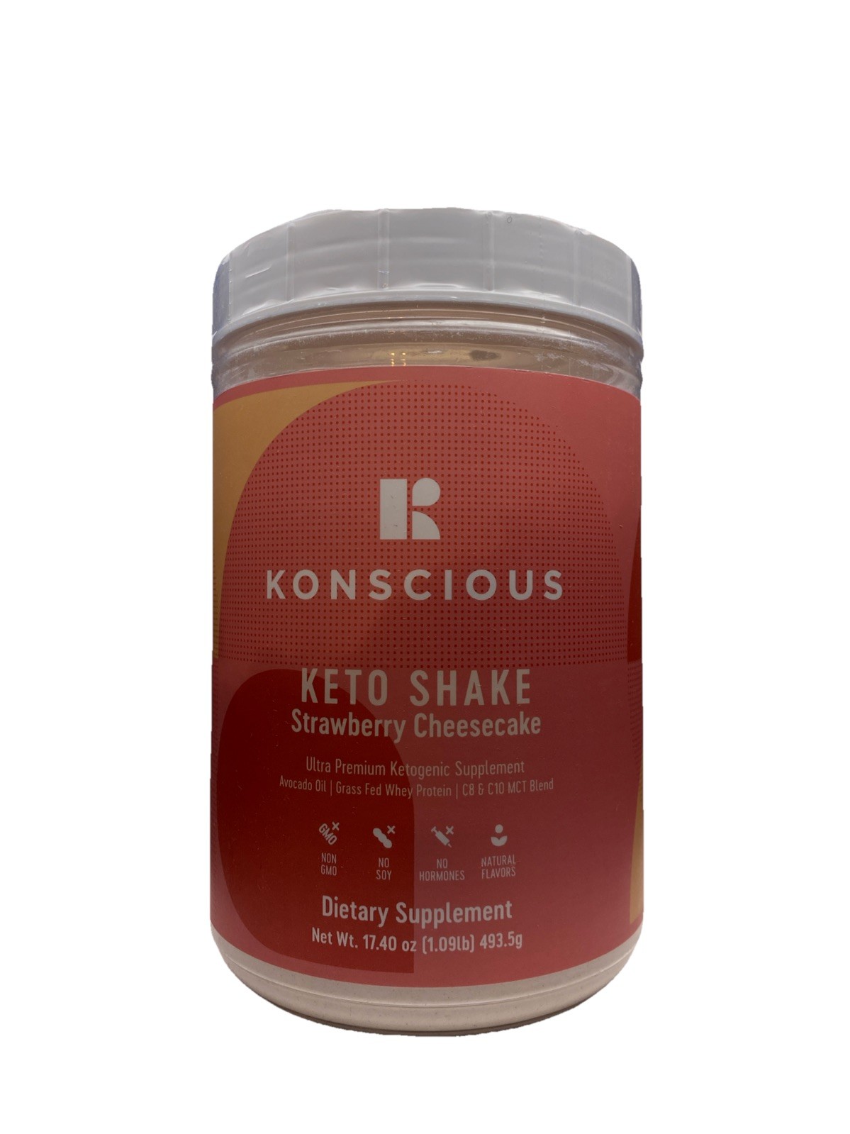 Konscious Keto Shake Ultra PREMIUM Ketogenic Supplement Strawberry Lose Weight