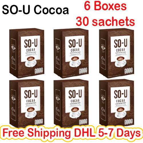 6x SO U Cocoa Slimming Weight Loss Low Calories No Sugar Reduce Appetite 30 Sach